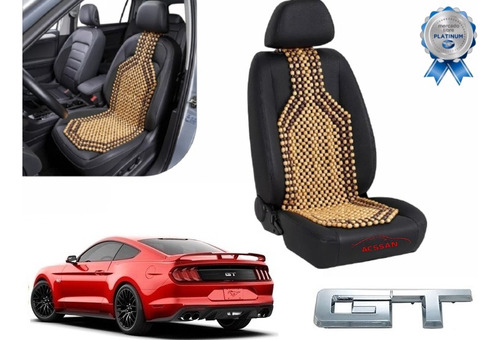 Cubre Respaldo Bolitas De Madera Mustang Gt V6 2015-2018