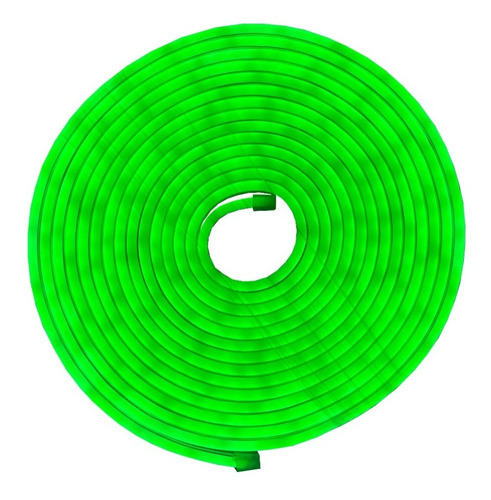 Cinta Led Neon Verde Kit 5 Mts Con Transformador 12v