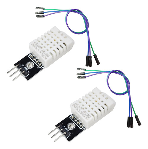 2 Piezas Sensor Dht22 Am2302 Temperatura Y Humedad C/jumpers