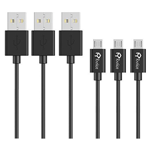 Rankie 3-pack 3ft Micro Usb Cable Datos De Alta Velocidad Y