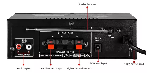 Receptores de audio para el hogar y amplificador de audio Bluetooth de alta  fidelidad Max 300Wx2 Amplificador de audio estéreo inalámbrico Bluetooth