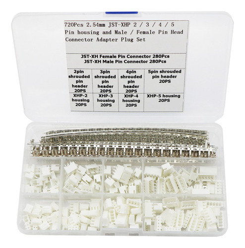 720pcs 2,54 mm Jst-xhp 2/3/4/5 pin Vivienda Y Macho Conector