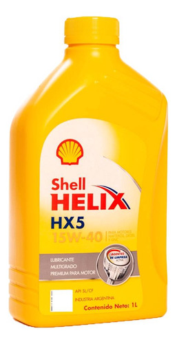 Aceite Motor Shell Helix Hx5 15w-40 Volkswagen G 052107k1