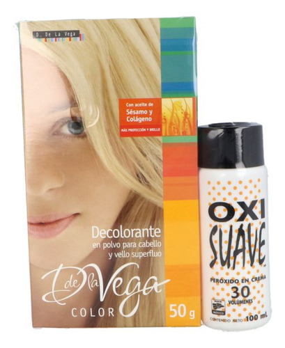 De La Vega Decolorante Para Cabello + Crema 30 Vol 100 Ml