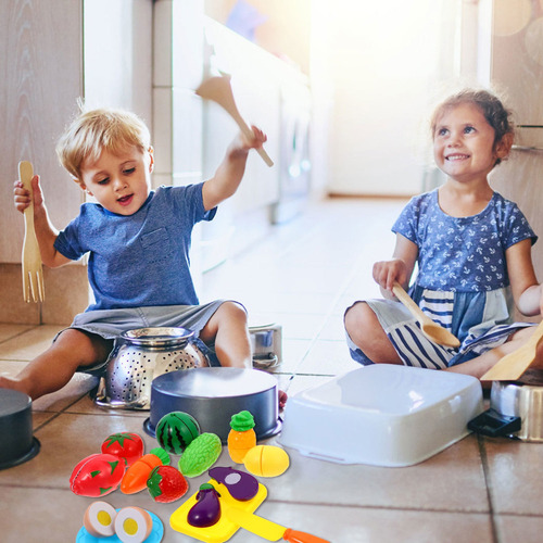 2 Conjuntos De Niño Frutas Y Verduras Juguetes De Corte De F