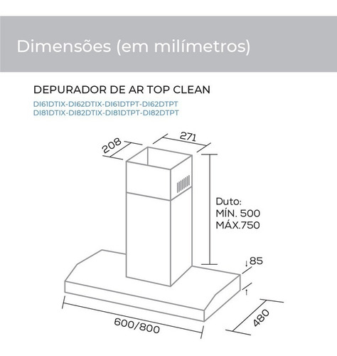 Imagem 6 de 6 de Depurador De Ar Top Clean 80 Cm Suggar Preto