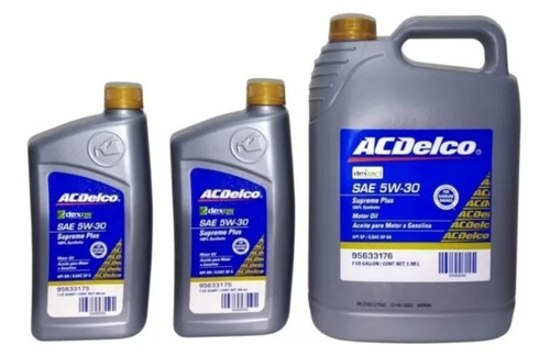 Aceite 5w30 Acdelco Galon + 2 Cuartos