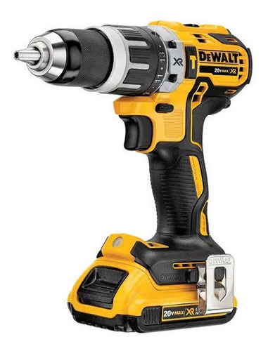 Imagen 2 de 4 de Taladro percutor atornillador inalámbrico de 13mm DeWalt DCD796D2 20V + accesorios