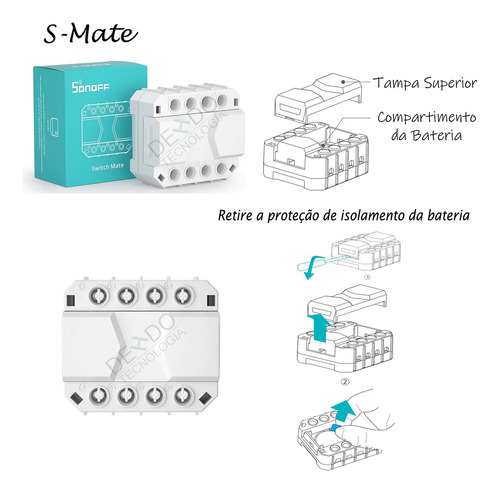 3x Sonoff Mini R4 1x S Mate Automação Interruptor Smart Home