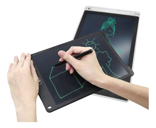 Lousa Mágica Kit 2 Infantil 12 Polegadas P/ Desenhar Tablet Cor Preto e Branco
