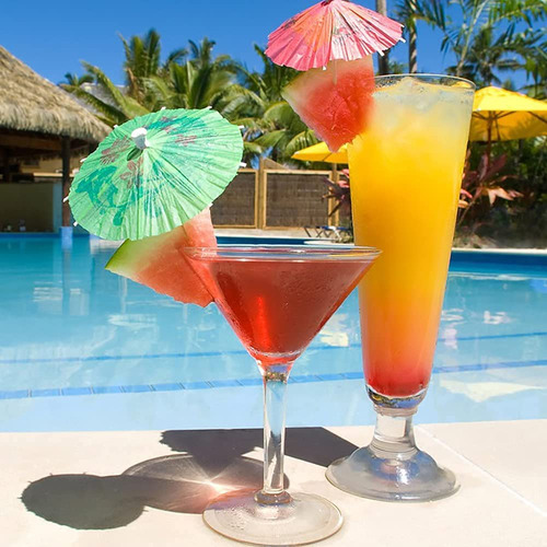Copas De Coco Haundry 18 Con Pajitas Y Palillos Para Cóctele