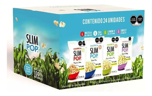 Slim Pop Palomitas Surtidas 24 Pzas De 18g