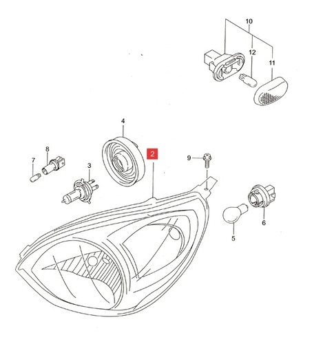 Optica Izq. Suzuki Alto 800 2014-16