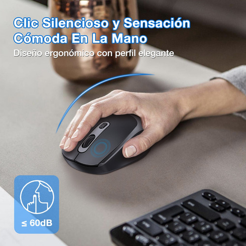 Ratón Inalámbrico Wireless Mouse Silencioso Portátil