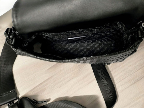 Bolsa Steve Madden Original Negro Con Monedero Do339015 Negro Grabado Negro Negro