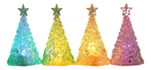 4x Luces Led De Cristal Transparente Para Árbol De Navidad