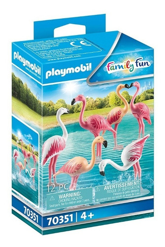 Imagen 1 de 5 de Playmobil Linea Zoo - Banda De Flamencos - 70351