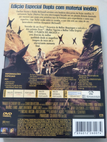 Dvd Duplo O Planeta Dos Macacos - Charlton Heston