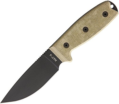 Ontario Knife Company 8665 Rat-3 Llanura Borde Negro Con La 