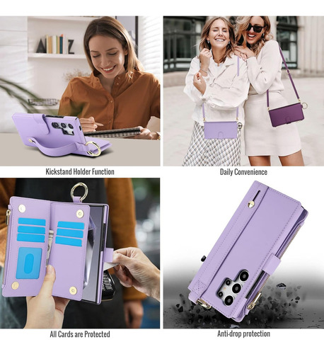 B Funda Tipo Cartera Con Tapa For Samsung Galaxy S24 Ultra