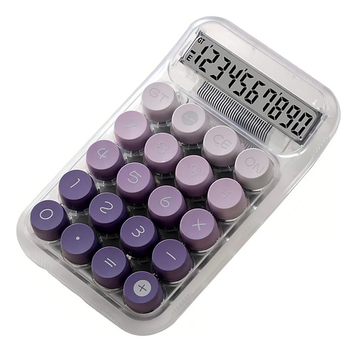 Mechanical Keyboard Calculator, Transparent, Bonita Color Violeta