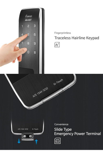 Gateman Assa Abloy G -touch Digital Vertibolt Rim Lock - Cue