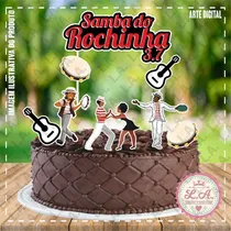 Comprar Topo Topper De Bolo Personalizado Samba Pagode
