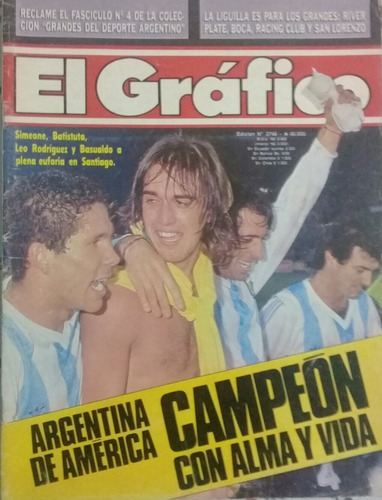 El Grafico N°3746. Argentina Campeon De America 1991.