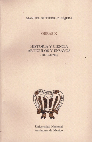 Obras X Historia Y Ciencia Articulos Y Ensayos 1879-1894