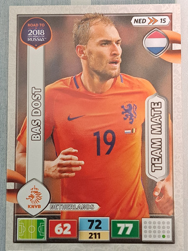 Carta Adrenalyn Xl Road To Rusia 2018 Bas Dost Ned15