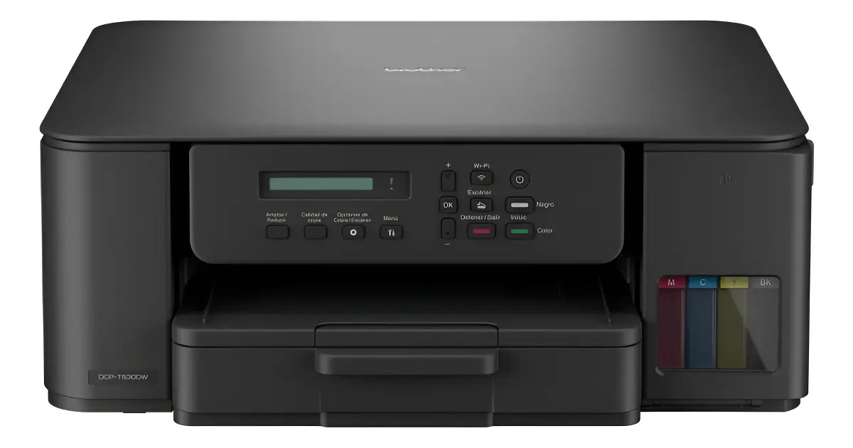 Impressora Multifuncional Tanque de Tinta Brother Dcp-t530dw Wi-Fi Duplex Colorida Econômica