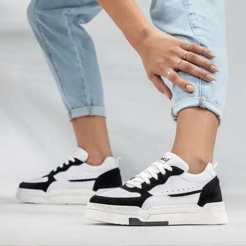 Tênis Feminino Casual Streetwear Branco com Detalhes Camurça — R$ 73,71 em Mercado Livre, 61% OFF