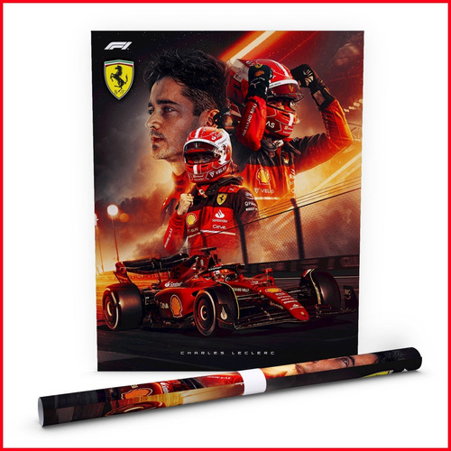 Poster Formula 1 Charles Leclerc Ferrari - 48x60cm