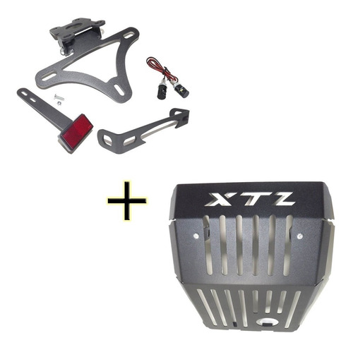Kit Suporte Placa + Proteção Cárter Yamaha - Lander 250 Xtz 