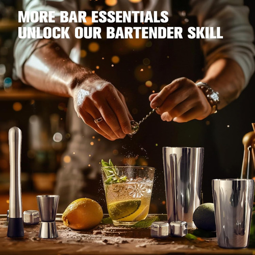 Juego De Cócteles Para Bar Pub Cocktail Shaker Set 23 Piezas