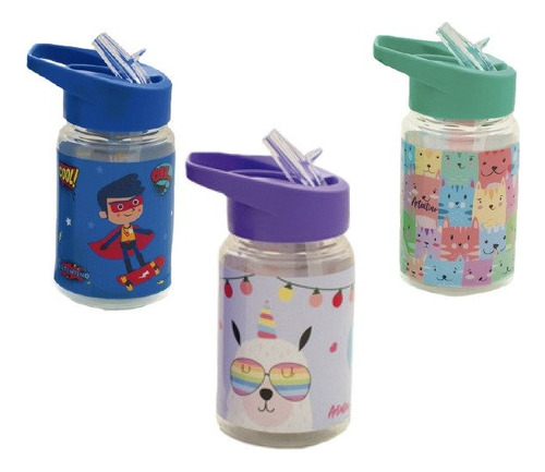 Vaso Con Pico Kids Pocket Diseño Gatitos Super Héroe