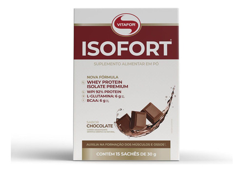 Isofort - 15 Sachês De 30g Chocolate - Vitafor