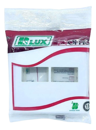Placa P/ 2 Módulos 4x4 Com Suporte - Home Branco