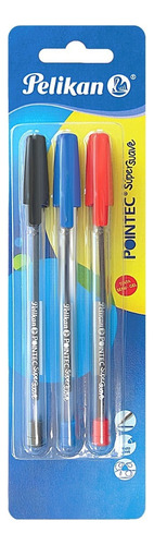 3 Bolígrafos Tinta Semi Gel Pointec Pelikan Punto Mediano