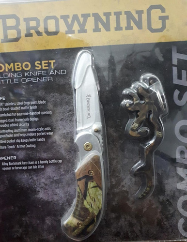 Navaja Browning Original Camo Combo Con Destapador Cuchillo