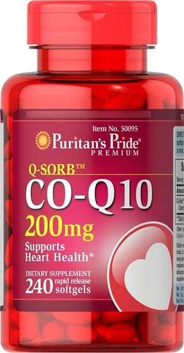 Coq10 200 Mg Salud Cardíaca 240 Cápsulas