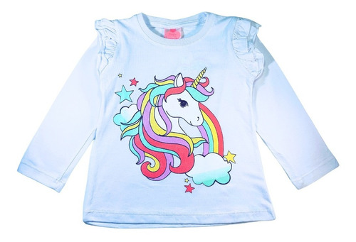 Remera Unicornio Infantil Hermosa Arcoiris Estrella Nena