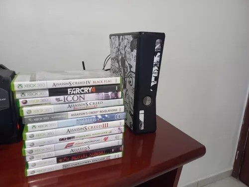 Console Xbox 360 bloqueado/travado 4gb usado com 2 controles e 1 jogo -  Escorrega o Preço