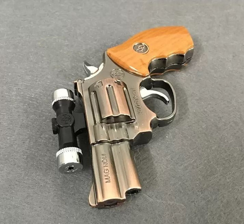 Mini Encendedor Soplete Revolver Magnum + Laser Am48