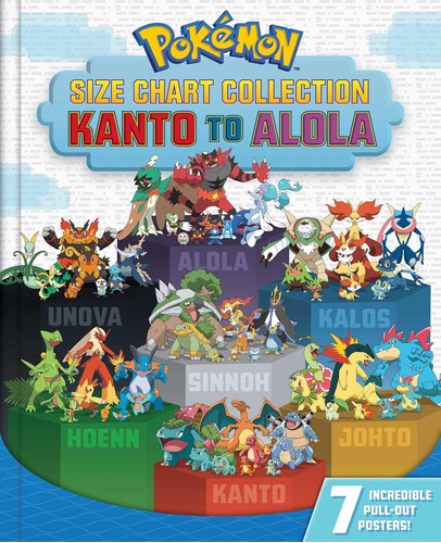 Libro Pokémon Size Chart Collection: Kanto To Alola