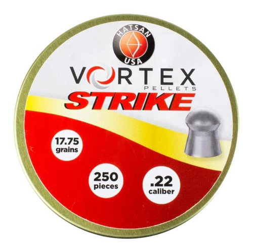 Chumbinho Strike Vortex Pellets 17.75 Grains 5.5mm 250un