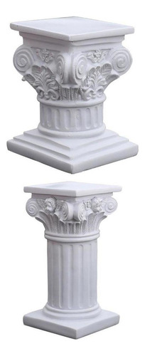 Bom 2 Peças De Estátua De Coluna Romana Com Pedestal De