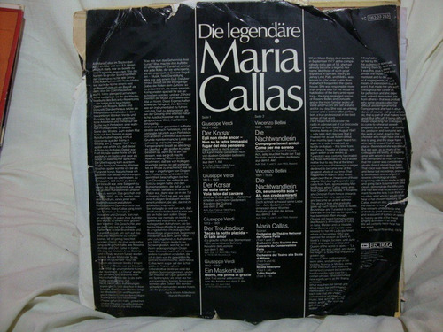 Vinilo Maria Callas Die Legendare Cl1