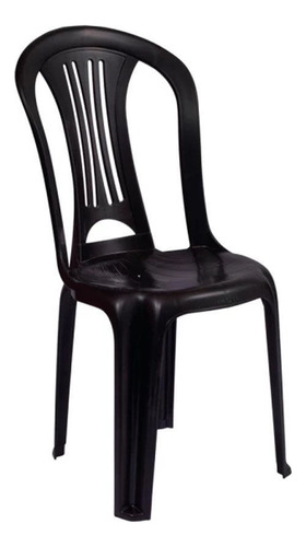 Silla Plástica Bistro Negra Pvc