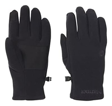 Marmot Rocklin Fleece Guantes Para Clima Frío, Negro, L